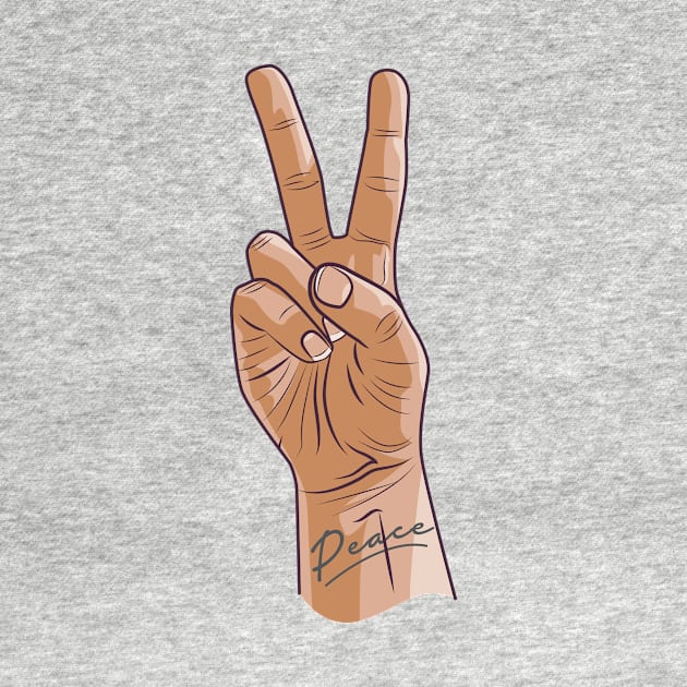 Non violence - Peace hand signal by Bubsart78